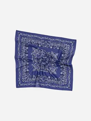 Foulard en coton - Bleu