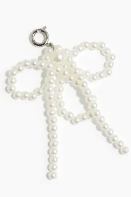 Bijoux de chaussures avec perles fantaisie - Blanc