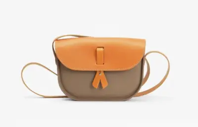 Sac à main bandoulière taupe en Supergomme® et cuir