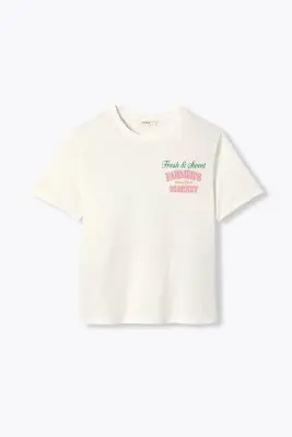 T-shirt à message pailleté