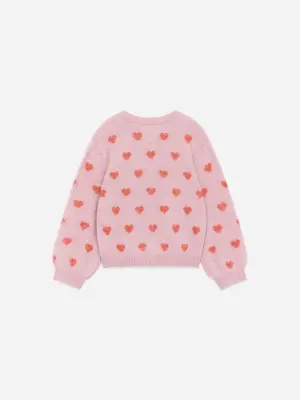 Cardigan en laine et alpaga - Rose
