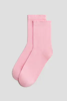 Lot de 10 paires chaussettes - Crème/rose/violet prune