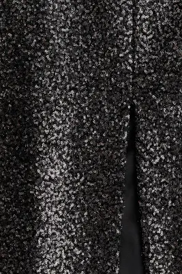Jupe midi à sequins - Noir/argenté