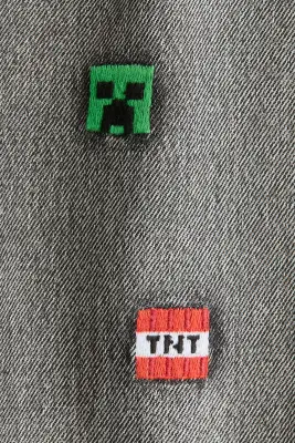 Jean imprimé Regular Fit - Gris denim clair/Minecraft