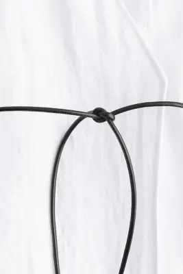 Robe portefeuille avec ceinture à nouer - Blanc