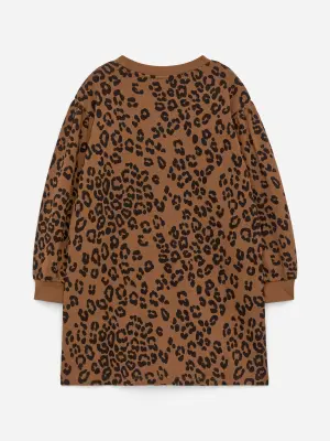 Robe sweat en coton - Marron