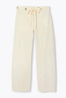 Pantalon large à oeillets