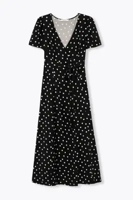 Robe longue à pois Femme