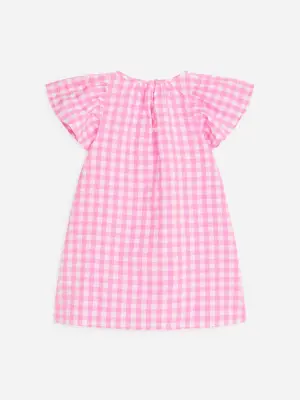 Robe en coton - Rose/Blanc