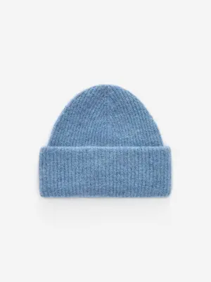 Bonnet en mélange de laine et d'alpaga - Bleu poudré