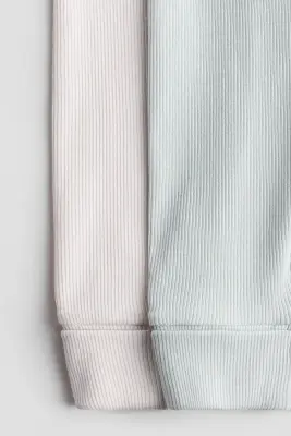 Lot de 2 leggings évolutifs - Turquoise clair/beige