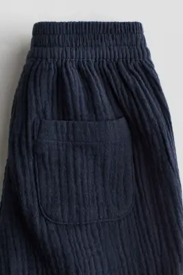 Pantalon en coton - Bleu marine