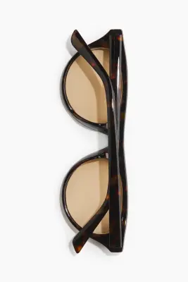 Lunettes de soleil cat-eye - Marron/motif écaille de tortue