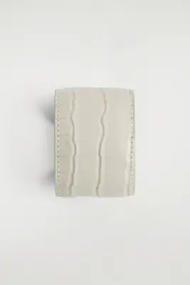 BRACELET EN CUIR IMITATION CROCO - BLANC