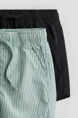 Lot de 2 shorts en coton - Turquoise/Dark grey