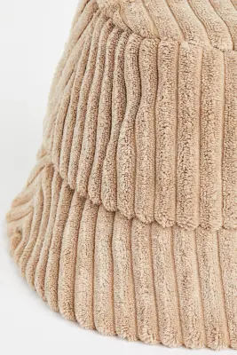 Bob en velours côtelé - Beige