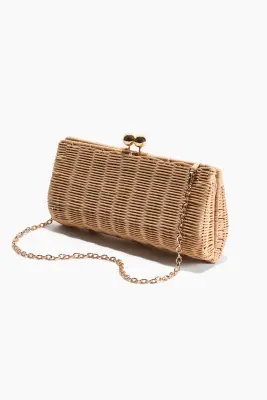 Pochette en rotin - Beige