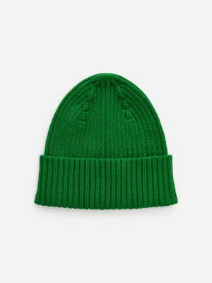 Bonnet en tricot côtelé - Vert