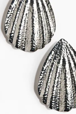 Boucles d'oreilles coquillages - Argenté
