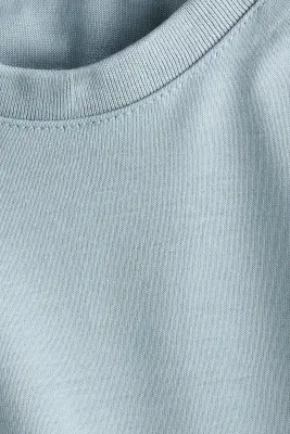 T-shirt loose en coton pima - Turquoise ancien clair