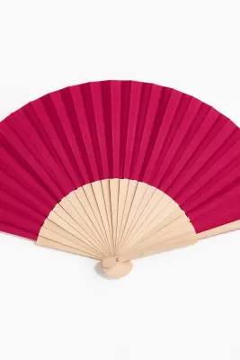 Éventail repliable - Rose vif