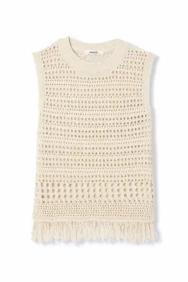 Pull en crochet sans manches