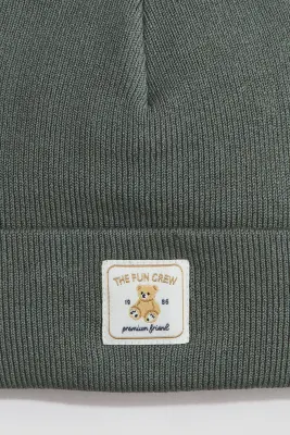 Bonnet en coton - Vert kaki