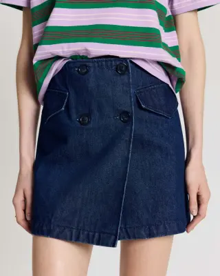 Jupe Rosina bleu indigo
