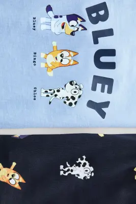 Pyjama imprimé en coton - Bleu/Bluey
