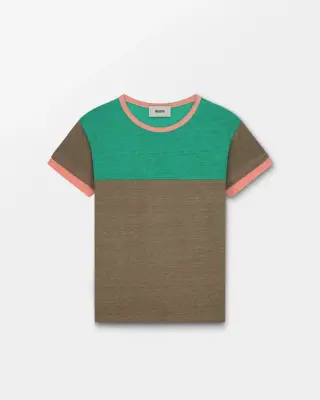 Patched Linen Short-Sleeve