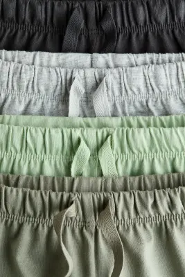 Lot de 4 shorts en jersey - Vert clair/gris clair