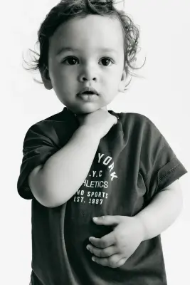 T-shirt imprimé en coton - Rouge foncé/New York