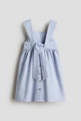 Robe empire en coton - Bleu clair