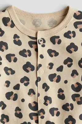 Pyjama à motif - Beige/imprimé léopard