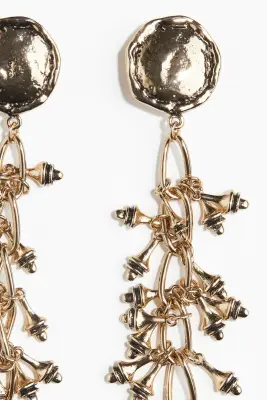 Longues boucles d'oreilles grappes - Doré