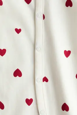 Pyjama à motif - Blanc/cœurs