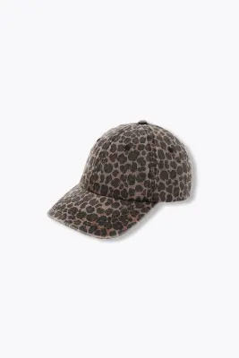 Casquette en toile léopard