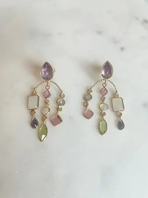 Nouveau ! ROOM SERVICE JEWELRY Boucles d'oreilles Candies Améthyste