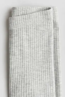 Legging en coton côtelé - Gris clair