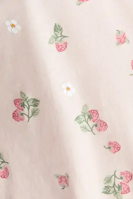 Pyjama court en coton - Rose ancien clair/framboises