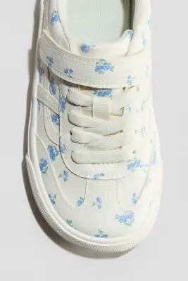 Sneakers barefoot - Blanc/bleu/fleuri