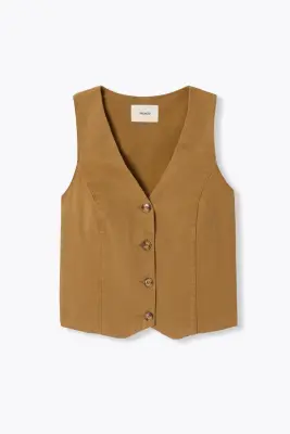 Veston en toile unie Femme
