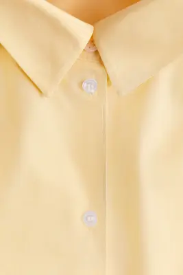 Chemise en popeline de coton - Jaune clair