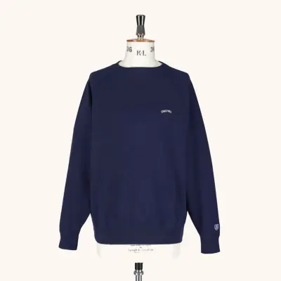 Sweat molleton avec col bateau Navy
