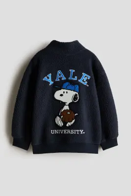 Sweat en tissu Teddy bear avec col - Bleu foncé/Snoopy