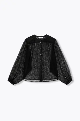 Chemise oversize en dentelle