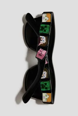 Lunettes de soleil imprimées - Noir/Minecraft