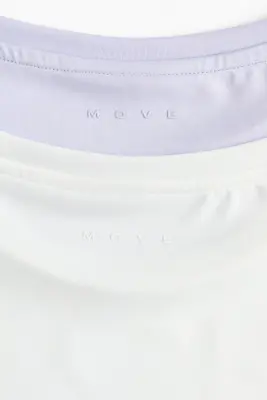 Lot de 2 tops de sport DryMove™ - Violet clair/blanc