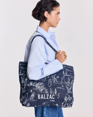 Cabas toile de jouy