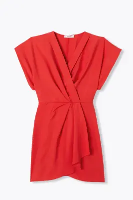Robe courte drapée Femme